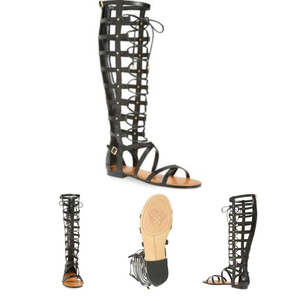 NWOT Vince Camuto Mesta Black Gladiator Sandals